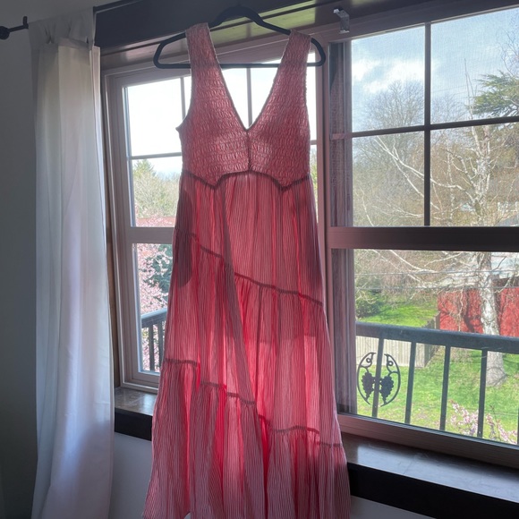Free people Juno Maxi Dress in Guava Combo NWOT - Picture 5 of 7